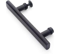 LMTYBOC Black Door Handles for Shower, Bathroom or Office | Replacement Part Single Door Pull Push Glass Door Handle | 14.5cm/30cm Hole to Hole