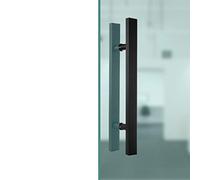 LMTYBOC Black Heavy Duty Stainless Steel Square Tube Commercial Push-Pull Door Handle/Glass Door Handle/Barn Door Pull Handle - 6 Sizes/600 * 400Mm