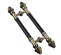 LMTYBOC Black Push Pull Door Handle for Office Gates Garage Doors Wooden Doors and Glass Doors Outdoor Sliding Door Handle with Frame Option (60cm/23.6in)