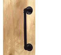 LMTYBOC Black Sliding Barn Door Handles Pull Push Button Set - Door Knob Hardware for Wooden Barn Doors, Closet Doors, Garden Sheds, Garage, Interior Exterior, Elegant Look (Size : 60cm (24 inch))