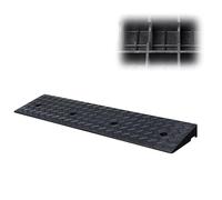 LMTYBOC Car Threshold Ramp Rubber Kerb Ramp Portable Curb Ramp for Pavements Low Cars Kerb Ramps for Motorhome Truck Shed Ramps Wheelchair 1 Pack/Black/100 * 25 * 5Cm