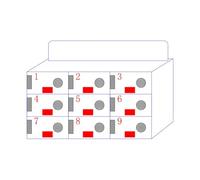 LMTYBOC Clear Acrylic Cell Phone Lockers - 6-30 Slot Storage Cabinet with Lock & Keys, Name Tags - Secure Mobile Phone for School, Office, Factory (9 Doors)