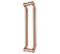 LMTYBOC Contemporary Stainless Steel Sliding Barn Door Handle Round Shape Push Pull Shower Glass Entry Door Handle Gold & Rose Gold 80cm/31.5in