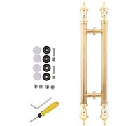 LMTYBOC Door Handle Barn Door Sliding French Sliding Push Pull Bar,Industrial Glass for Barn Door/Patio Shower Door/Farmhouse Door,Stainless Steel Door Hardware Kits