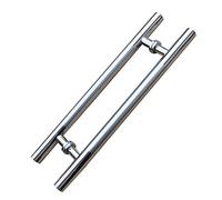 LMTYBOC Door Handle, Thickened Brushed Round Tube Sliding Barn Door Handle Glass Door Push-Pull Handrail Hardware/100X70Cm