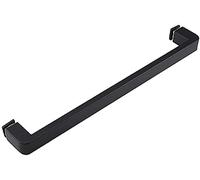 LMTYBOC Door Handles Polished Chrome Shower Door Handles Replacement | Bathroom Door Knobs for Interior Doors | Glass Door Shower Screen Door Pull/Push Button, Black Door Lever Single Gate Hardware
