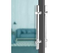 LMTYBOC Door Handles Sliding Barn Door Handle Stainless Steel Push and Pull Set Replacement Hardware Parts Two-Sided Handle Hole Centers Adjustable Internal/External Gate Hardware