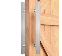 LMTYBOC Door Pull Handle Barn Door Handle Push Pull, Stainless Steel Sliding Door Handle Bar for Wooden Door Glass Door, Heavy-Duty Commercial Steel Entry Door Handles (Color : S