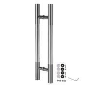 LMTYBOC Door Pull Handle Modern Door Handle Push Pull Set, Stainless Steel Interior Exterior Gate Handles with Screws & Tool, for Wood/Glass/Sliding/Pocket Doors (Size : 100cm/39