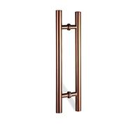 LMTYBOC Double Sided Round Glass Modern Door Handle,Heavy Duty Exterior Barn Door Push Bar for Exit,Entry Modern Swing Door Handle with Mounting Screws