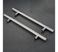 LMTYBOC Entry Door Handle 304 Stainless Steel Double Sided Push Pull Door Handle/Barn Door Pull Handle/Glass Pulls/Garden Shed Pull Handle, Interior or Exterior, Stainless Steel