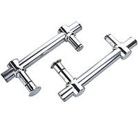 LMTYBOC Gate Handles Stainless Steel Small Door Handle for Shower Glass Single Door Adjustable Hole Distance Safety Door Hand Rail Grab Bar Push and Pull Handle Sets Door Hardware/2 Pieces