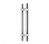 LMTYBOC Glass Door Handle,Stainless Steel Glass Door Knobs,Single Side Adjustable Handle,Push and Pull Shower Door Handle,Silver/Rose Gold/Black (Color : Silver, Size : 800mm)