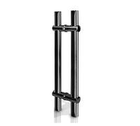 LMTYBOC Glass Door Handle,Stainless Steel Glass Door Knobs,Single Side Adjustable Handle,Push and Pull Shower Door Handle,Silver/Rose Gold/Black (Color : Black, Size : 1200mm)