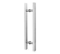 LMTYBOC Heavy Duty Sliding Door Handle for Glass/Wooden/Metal Door Silver 1200x800mm Square Tube Design