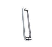 LMTYBOC Heavy Duty Stainless Steel Bathroom Shower Pull Push Door Handles,Square Tube Push and Pull Glass Door Handle Polished Chrome Finish - Silver (Size : 300mm)