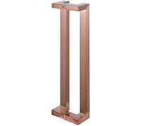 LMTYBOC Innovative Double Sided Glass Door Handle Premium Stainless Steel Bathroom Shower Pull Push Barn Sliding Door Handle Set Rose Gold Finish 80cm/31.5in & 60cm/24in Easy Ins