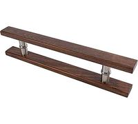 LMTYBOC Modern & Contemporary Wooden Grip Double-Sided Ladder Style Push-Pull Solid Wood Door Handle for Wood, Steel, Aluminum and Glass Doors, Commercial Sliding Door Pulls