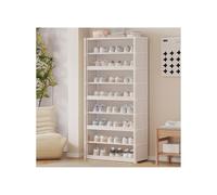 LMTYBOC Modern Flip-Down Shoe Rack Cabinet - Stylish Shoe Storage for Hallway - Space-Saving Footwear Stand - White Shoe Shelf (139 * 64cm)