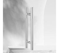 LMTYBOC Modern H Shape Stainless Steel Door Handle for Indoor Outdoor 80cm/31.5 inches Silver Ideal for Cupboard Shops and Bathroom Easy Push Pull Design (Silver2 50cm/19.7 inche