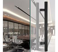 LMTYBOC Modern H Shape Stainless Steel Door Handle for Indoor Outdoor 80cm/31.5 Silver & 60cm/23.6 Black Ideal for Cupboards Shops and Bathroom Doors