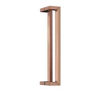 LMTYBOC Modern Rose Gold Stainless Steel Barn Door Handle Push Pull Heavy Duty Commercial Entrance Office Shop Front Square Rectangular Flat Shaped 60/80/120cm Length Stylish and Durable
