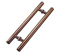 LMTYBOC Modern Round Entry Door Handle,Modern Stainless Steel Push Pull Door Handle for Sliding Glass Shower/Barn Door/Interior Exterior Door (Color: Rose Gold (Size: 40cm x 60cm))