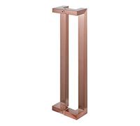 LMTYBOC Office Closet Barns Push Pull Door Handle, 6/8/10In Classic Square Metal Gate Handles, Back to Back Mounted, Matte Finish/Rose Gold/120Cm/47.2Inft