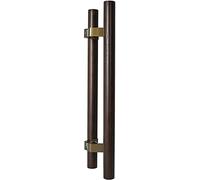 LMTYBOC Pull Door Handles Black Walnut, Solid Wood Pull Push Door Handle,Fit for Glass Door Wooden Door,Modern Commercial Door Handle Apply for Sliding Barn Door Shower Door Entry Door