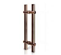 LMTYBOC Push and Pull Glass Door Handle,Adjustable Sliding Door Handle,Stainless Steel Replacement Shower Door Handles,Shops Door Pull Handle (Color : Rose Gold, Size : 800mm)