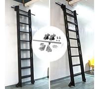 LMTYBOC Rolling Ladder Hardware Library Sliding Ladder Hardware Kit,Complete Set of Hardware for Sliding Ladder Hanging Rail+Extension Rail 3.3Ft-20Ft(No Ladder)/13Ft/400Cm Track Kit