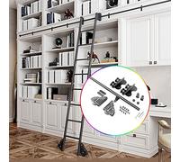 LMTYBOC Rolling Ladder Hardware Library Sliding Ladder Hardware Kit,Complete Set of Hardware for Sliding Ladder Hanging Rail+Extension Rail 3.3Ft-20Ft(No Ladder)/16Ft/500Cm Track Kit