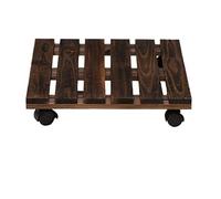 LMTYBOC Rolling Planter Trays, Plant Saucers for Outdoplant Caddy Wooden Plant Rack Home Plant Cart Sturdy Planter Base Indoor and Outdoor Planter Tray Planter Saucer/a/L
