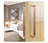 LMTYBOC Rose Gold 23.6in Barn Door Handles for Commercial Sliding Glass Doors Interior/Exterior Wood Door Pull Push Handles 60cm Long