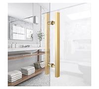 LMTYBOC Sliding Barn Door Handles Non Slip Flush Hardware Set for Indoor Outdoor Bathroom Shower Doors Silver/Gold Long 50cm/20 inch