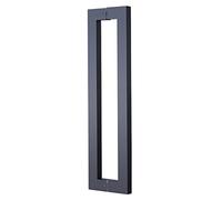 LMTYBOC Solid Spacers Heavy Duty Stainless Steel Double Sided Push Pull Modern Door Handle/Barn Door Handle/Shower Entry/Glass Handles,Matte Black Finish (Size:100x96.2cm)