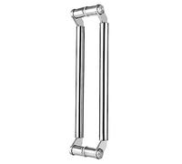 LMTYBOC Stainless Steel Double Sided Sliding Door Handle for Hotel Bathroom Shower 60cm (23.6in) Silver Color Push Pull Gate Grab Handles for Wood and Glass Doors