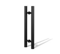 LMTYBOC Stainless Steel Heavy Duty Commercial H Shaped Barn Door Handle Double Sided Push Pull Grab Handles for Interior and Exterior Doors 120cm/47 1/4" x 80cm/31 1/2" Black and Silver Options Avai