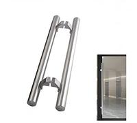 LMTYBOC Stainless Steel Large Size Glass Door Handle with Silver Brushed Finish Durable Handrail for Wood/Glass Doors Ideal for Offices and Shops (1000mm)