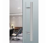 LMTYBOC Stylish Brushed Stainless Steel Double Push Pull Door Handles with Washers 80cm/31.5in