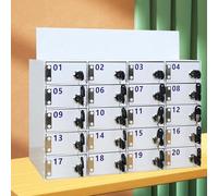 LMTYBOC Wall-Mounted Acrylic Cell Phone Storage Locker Cabinet - 30-Slot Secure Holder Box with Keys for Offices, Schools, and Public Spaces - nize & Protect Devices