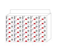 LMTYBOC Wall-Mounted Cell Phone Locker with Handle - 5-80 Slot Aluminum Alloy Mobile Phone Storage Cabinet for Secure Management (One Color-30A)