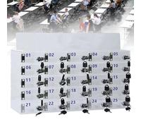 LMTYBOC Wall-Mounted Phone Lockers with Door Locks & Keys, Acrylic Storage Cabinet for Classroom, Office & Exams, Transparent Design for 30 Devices - Secure & nized Solution