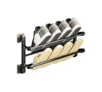 LMTYBOC Wall-Mounted Shoe Rack, Slim Space-Saving for Behind Door, No Drill Required, Perfect for Bathroom & Home Slippers, Stylish & Functional Storage Solution