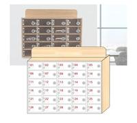 LMTYBOC Wall-Mounted Wood Cell Phone Locker for Classroom - 30 Slots Storage Cabinet, Secure Cell Phone Holder Box for Schools and Offices, Ideal for Student Use