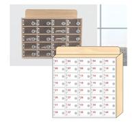 LMTYBOC Wall-Mounted Wood Cell Phone Locker for Classroom - 40-Slot Storage Cabinet for School - Secure Cell Phone Holder Box for Students and Teachers