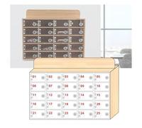 LMTYBOC Wall-Mounted Wooden Phone Storage Box - 25-Slot Mobile Locker Cabinet for Classroom nization, Ideal for Schools & Offices, & Portable Cell Phone Holder