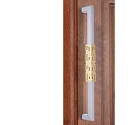LMTYBOC Wood, Glass Doors Entry Door Handle, Large Double-Sided Barn Door Handles with Fittings, Push Pull Bar Door Handle for Internal/External Doors/White/60Cm(23.6In)