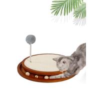 LMUGOOS Cat Scratcher, Cat Cratch Sisal Pad with Wooden Roller Ball Toy, Cat Scratchers Interactive Toys for Indoor Cats, Satisfies Kitten’s Scratching, Chasing and Hunting