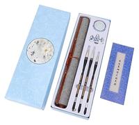 LMUTUNMPA Calligraphy Set For Beginners,Chinese Brush,1 pcs Reusable Magic Cloth Water Paper with 3 & Dish, Pen Holder,brush pens calligraphy